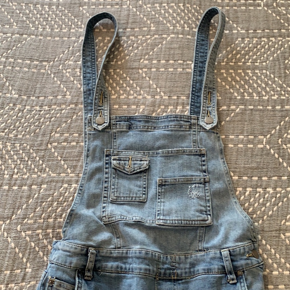 FREE PEOPLE denim overalls